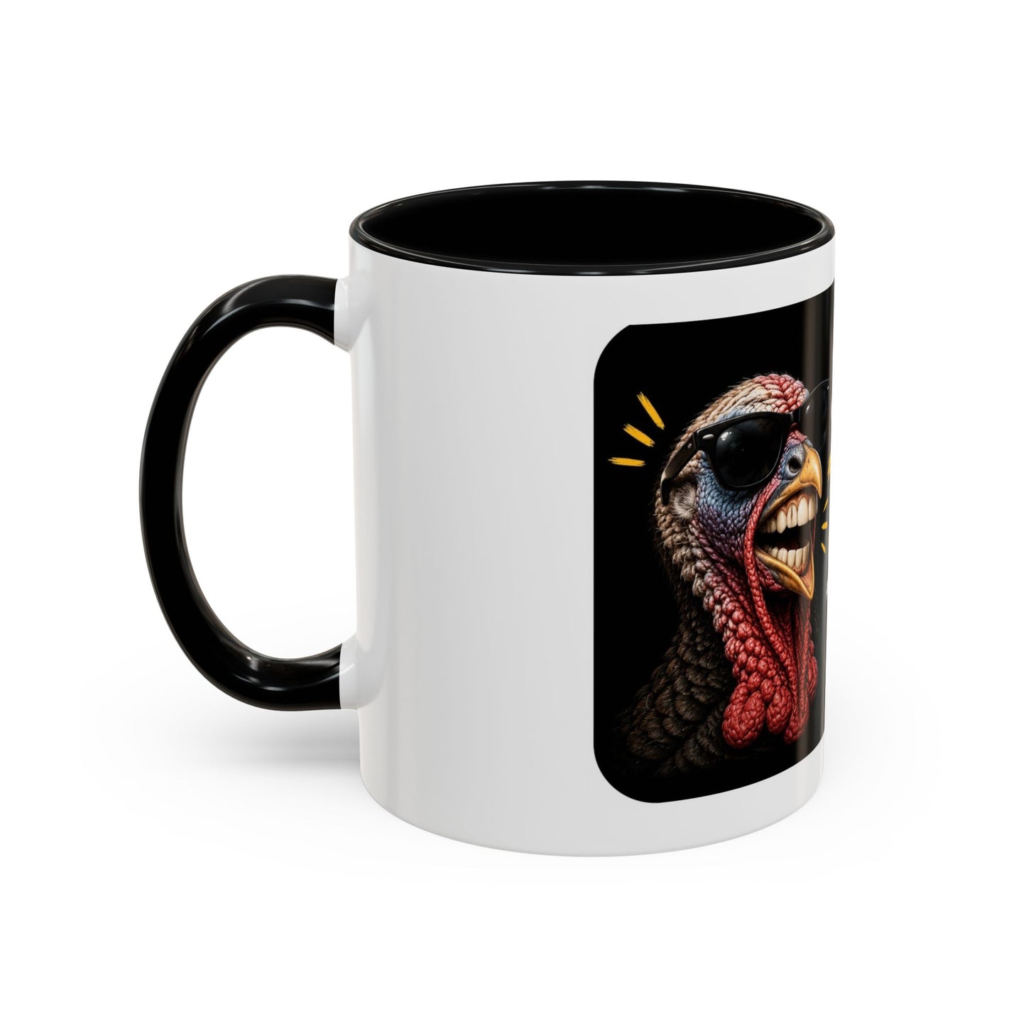 Shut It Turkey Teeth Coffee Mug — Funny Thanksgiving Accent Mug (11/15oz)