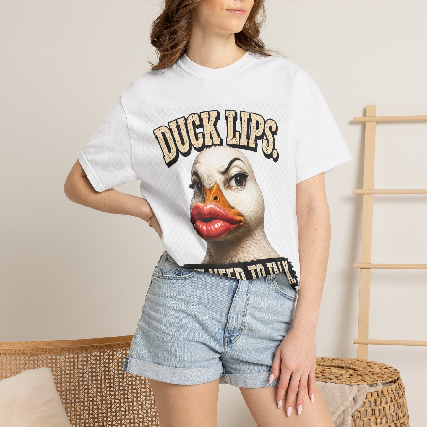 Duck Lips T-Shirt — 'We Need To Talk' Funny Graphic Tee