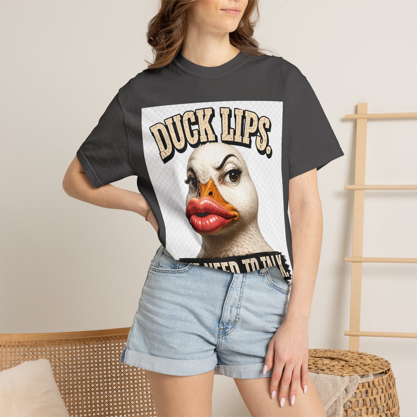 Duck Lips T-Shirt — 'We Need To Talk' Funny Graphic Tee