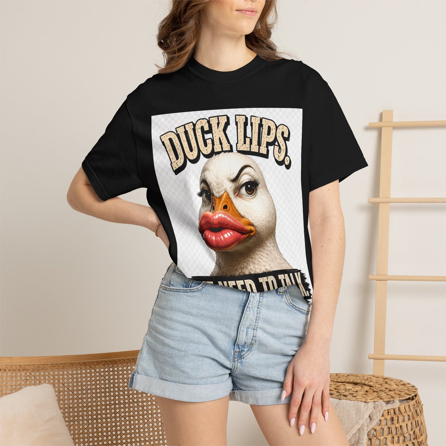 Duck Lips T-Shirt — 'We Need To Talk' Funny Graphic Tee